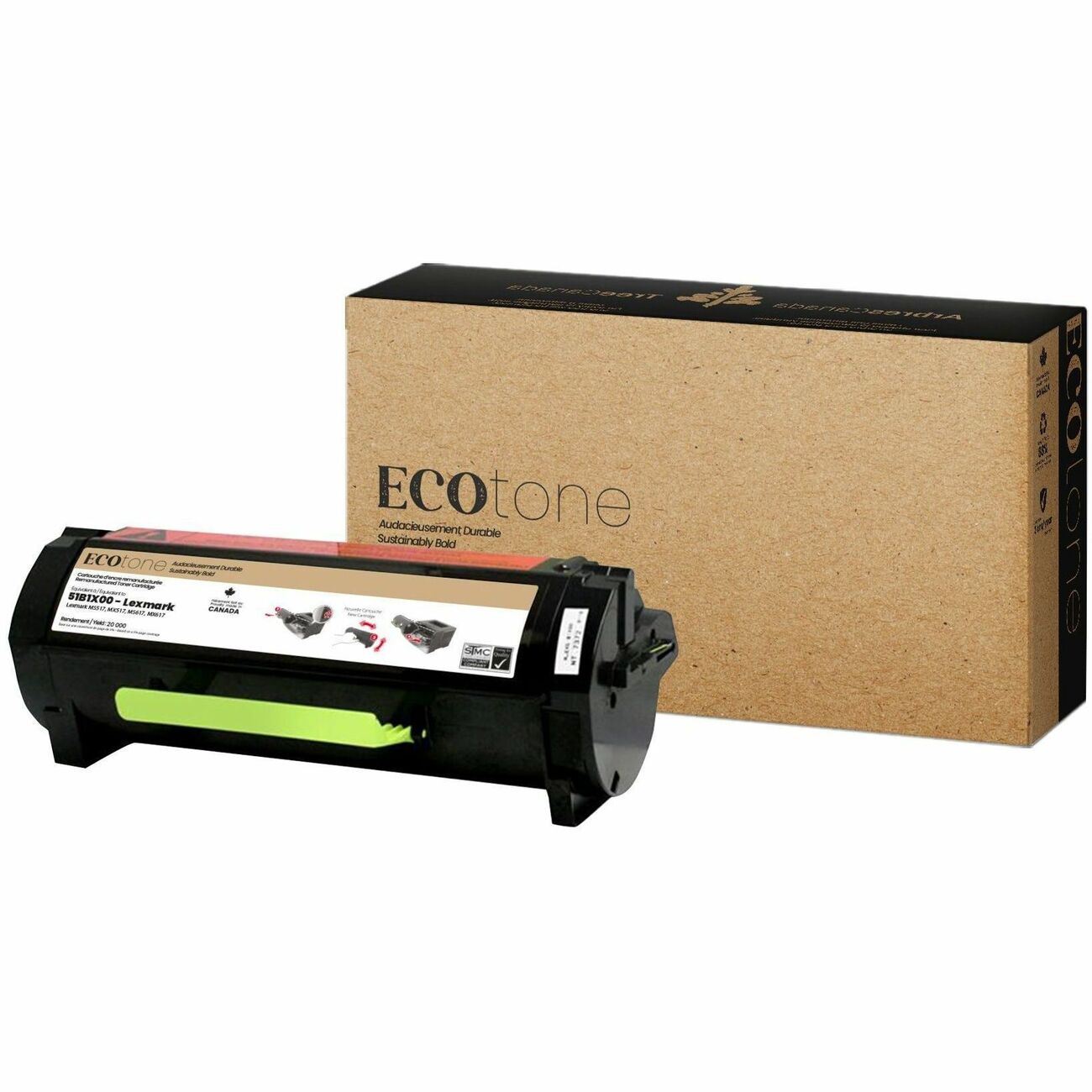 Cartouche de toner noir Lexmark 51B1X00 remise à neuf