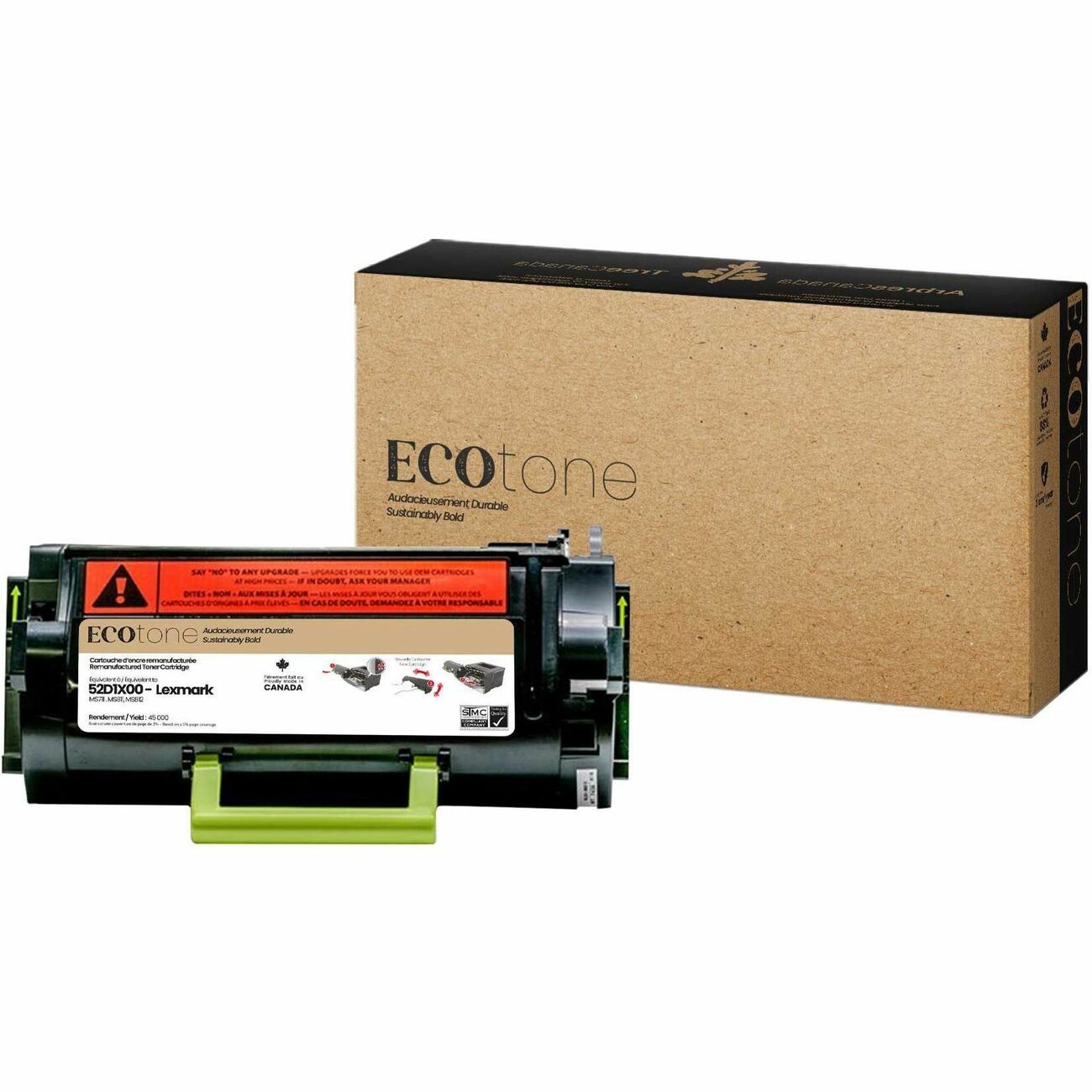 Cartouche de toner noir reconditionné pour Lexmark 52D1X00/521X