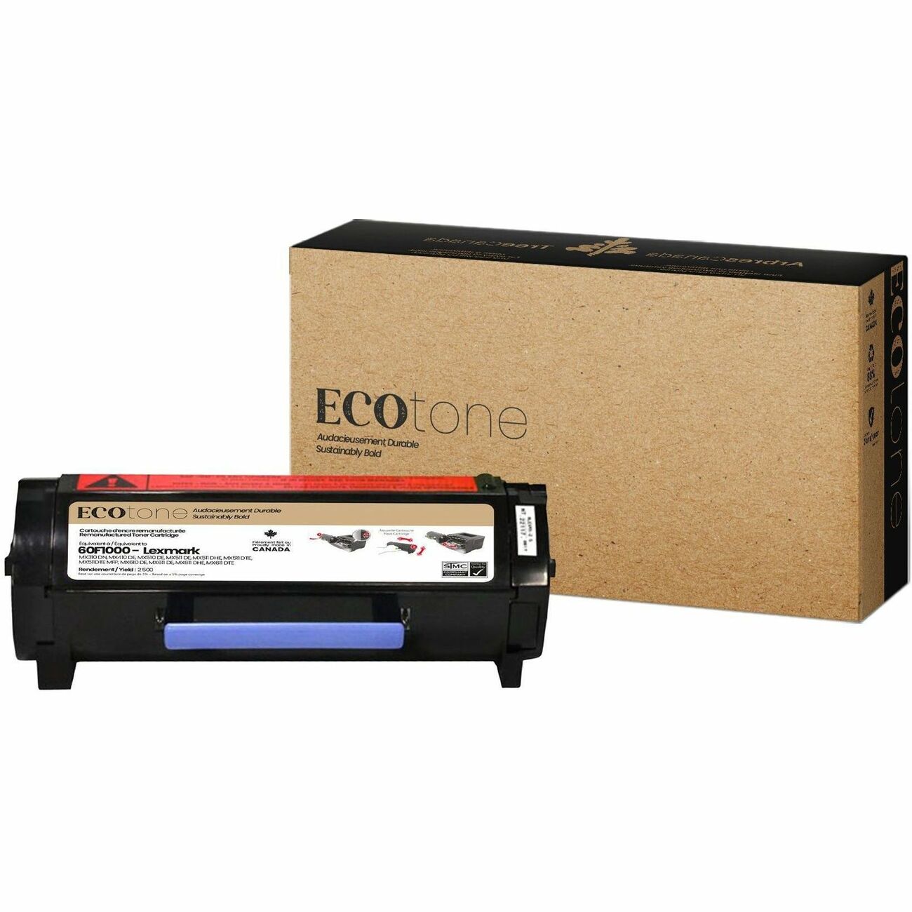 Cartouche de toner noir remise à neuf pour Lexmark 60F1000