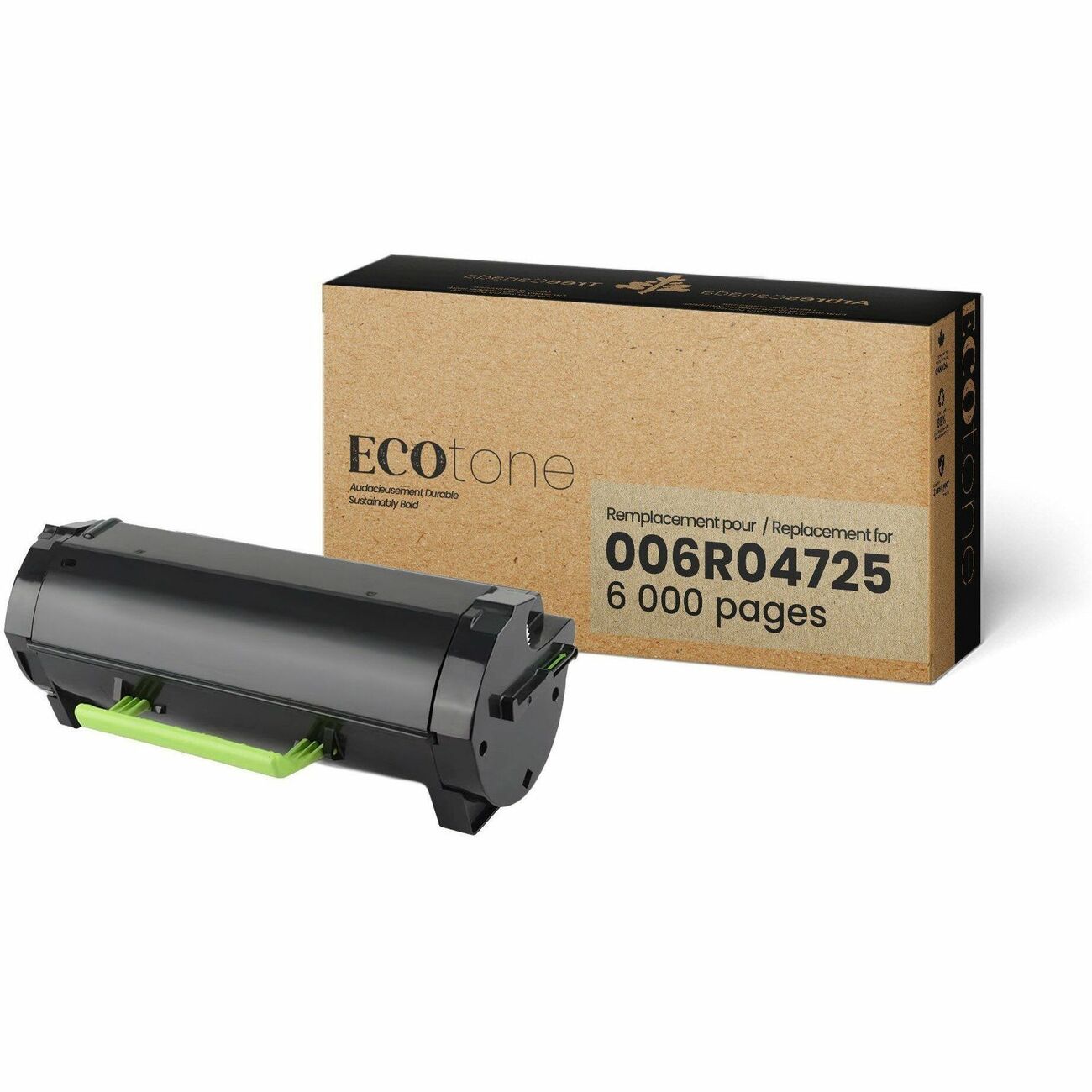 Ecotone Toner Noir Remanufacturé pour Xerox 006R04725