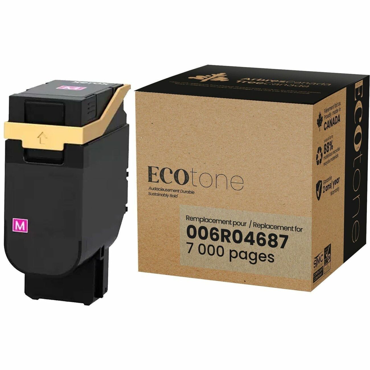 Ecotone RXE4687 Cartouche de toner magenta remanufacturisée pour imprimante laser