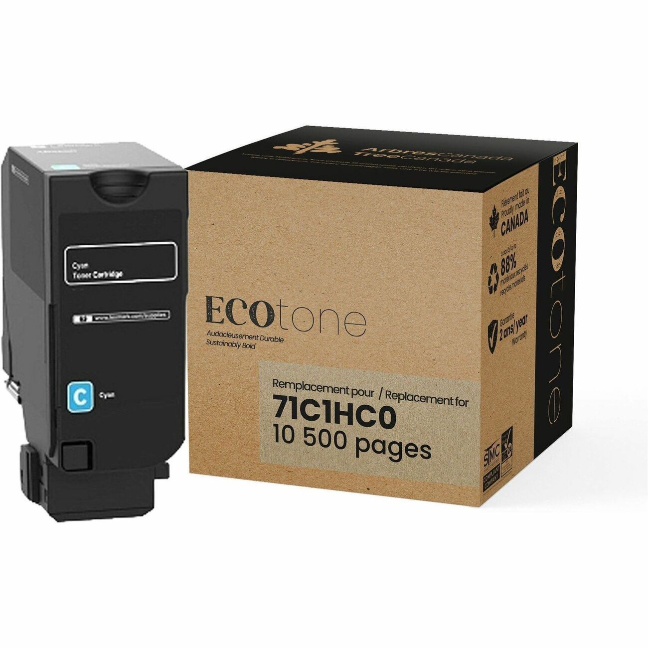 Ecotone RLEX71C1HC0 Cyan Remanufactured Toner Cartridge