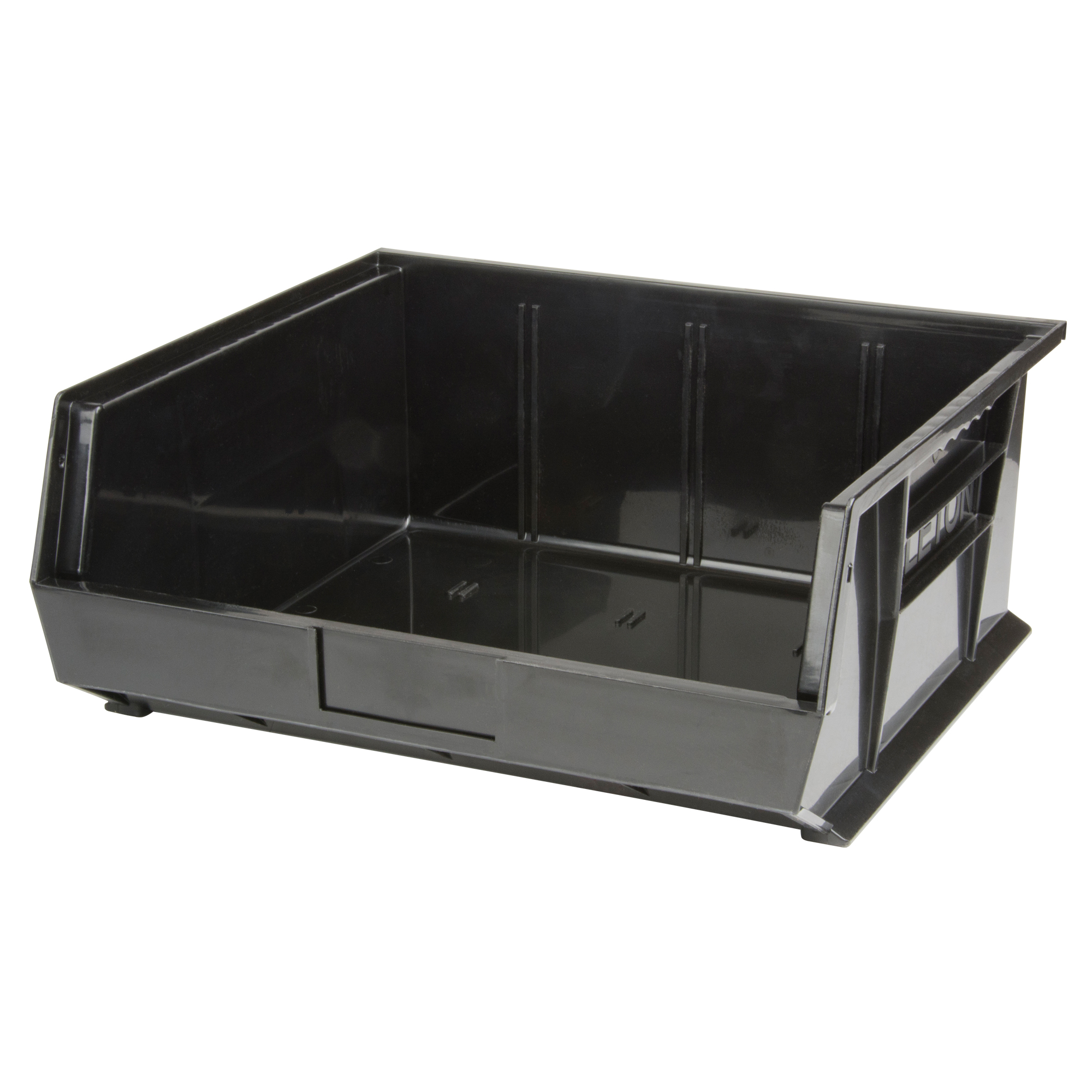 Bac de Rangement Empilable et Suspendable, 16.5" L x 7" H, Noir