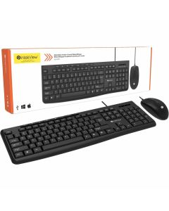 IntekView Wired Bilingual Keyboard and Mouse Combo