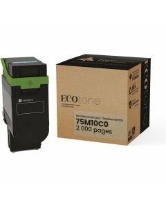 Cartouche de Toner Cyan Ecotone Remanufacturisée pour Lexmark 75M10C0