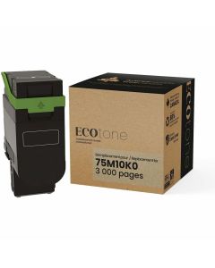 Remanufactured Lexmark 75M10K0 Black Toner Cartridge