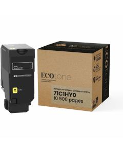Ecotone RLEX71C1HY0 Remanufactured Laser Toner Cartridge - Alternative for Lexmark 71C1HY0 - Yellow — Supply Solution