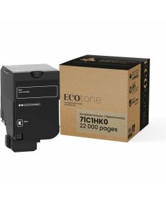 Ecotone Remanufactured Laser Toner Cartridge - Alternative for Lexmark 71C1HK0 - Black — Supply Solution