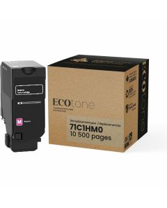 Ecotone RLEX71C1HM0 Remanufactured Laser Toner Cartridge - Alternative for Lexmark 71C1HM0 - Magenta — Supply Solution