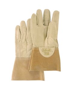 Softouch™ Large Split Pigskin Welding Gloves — Size: Large, Leather Palm Type: Split Pigskin, Cuff Style: Gauntlet — Supply S