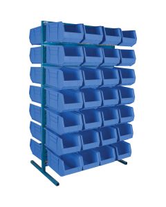 Double-Sided Stationary Bin Rack, 36" W x 24" D x 61" H, 56 Bins