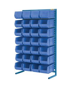 Stationary Single-Sided Bin Rack, 36" W x 61" H, 28 Bins