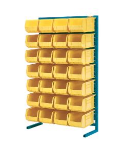 Stationary Single-Sided Bin Rack, 36" W x 61" H, 28 Bins