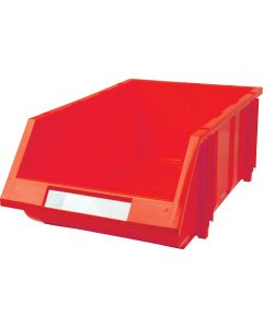 Stack & Hang Storage Bin, 11-13/16" W x 7" H, Red — Colour: Red, Capacity: 100 lbs., Outside Width: 11-13/16" — Supply Soluti