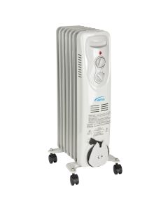 7-Fin Electric Oil-Filled Heater, 5120 BTU, Portable