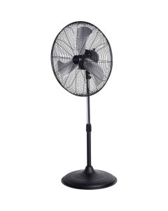 22" Industrial Oscillating Pedestal Fan, 3-Speed, All-Metal