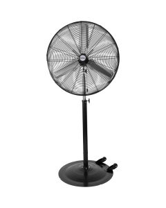 30" Industrial Oscillating Pedestal Fan, 3-Speed, with Casters