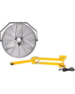 24" Industrial Workstation Fan Kit, 3-Speed, Double Arm