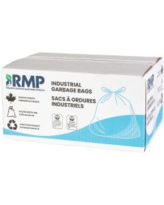 0.7 mil Black Industrial Garbage Bags, 30" x 38", Regular