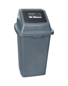 26 US gal. Plastic Garbage Can with Lid — Capacity: 26 US gal., Material: Plastic, Height: 34-1/2" — Supply Solution