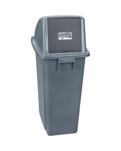 Plastic Garbage Can, 15 US gal, with Lid and Handle — Capacity: 15 US gal., Material: Plastic, Height: 31" — Supply Solution