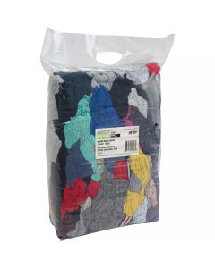 Recycled Material Wiping Rags, Cotton, Mix Colours, 10 lbs. — Supply Solution