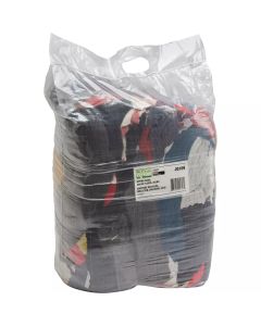 Chiffons d'essuyage en molleton recyclé, couleurs mélangées, 25 lb