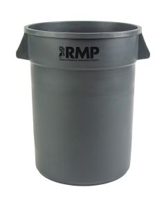 32 US gal Polyethylene Garbage Bin, Nestable — Capacity: 32 US gal., Material: Polyethylene, Colour: Grey — Supply Solution