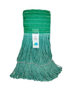 Wide-Band Mop Head, Loop Style, Antimicrobial/Floor Finishing/Specialty, Cotton/Rayon/Synthetic — Supply Solution