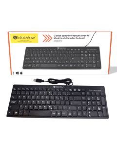 Clavier IntekView Ultra-Fin Filaire – Disposition Français Canadien