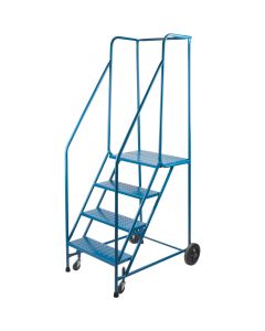 CSA-Certified 4-Step Rolling Ladder, 22" Width, Steel