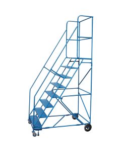 8-Step Rolling Steel Ladder, 72" Platform, 30" Step Width, CSA Certified — No. Of Steps: 8, Platform Height: 72", Platform De