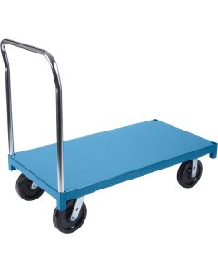 2500lbs Heavy-Duty 48"x24" Platform Truck, Nylon Casters — Deck Width: 24", Deck Length: 48", Handle Height: 40" — Supply Sol