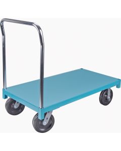 Platform Truck, 48" x 30", 1400 lbs Capacity, Nylon Casters — Deck Width: 30", Deck Length: 48", Handle Height: 39" — Supply