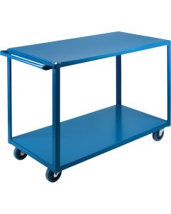 Heavy-Duty 2-Tier Shelf Cart, 24" W x 39" D, 1200 lbs Capacity — No. Of Shelves: 2, Overall Width: 24", Overall Height: 36" —
