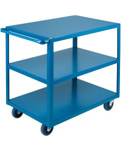 Heavy-Duty 3-Tier Shelf Cart, 24" W x 39" D, 1200 lbs Capacity