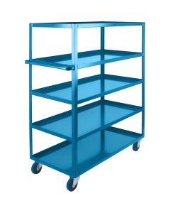 Heavy-Duty 5-Tier Shelf Cart, 24" W x 51" D, 1200 lb Capacity