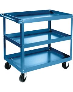 3-Tier Shelf Cart, 24" W x 36" D, 900 lbs, Kleton Blue