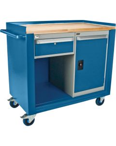 Heavy-Duty 16-Gauge Mobile Workbench with Laminated Wood Top