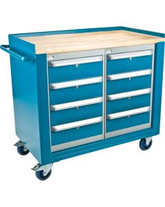 Mobile Service Workbench, 16-Gauge Steel, Wood Top