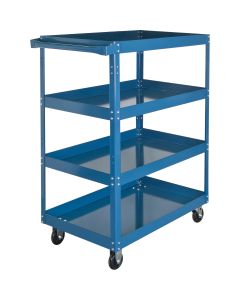 4-Tier Steel Shelf Cart, 18" W x 30" D, 900 lbs Capacity