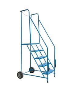 6-Step Steel Rolling Trailer Access Ladder, 22" Width, 55" Height — No. Of Steps: 6, Platform Height: 55", Platform Depth: 16