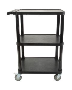 3-Tier Flat Shelf Utility Cart, 330 lbs Capacity, 18-1/8" x 37-3/8"