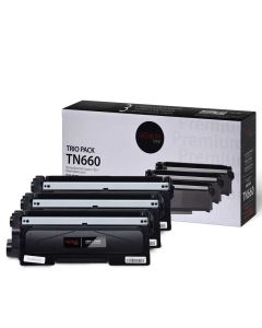 Black Toner Cartridge TN660 Alternative Trio Pack
