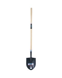 Heavy-Duty Round Point Shovel, 12-Gauge Carbon Steel