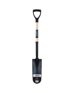 Heavy-Duty Drain Spade, 16" Carbon Steel Blade, D-Grip