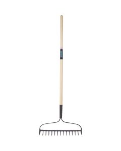 Heavy-Duty Bow Rake, 15 Tines, 15" Head, 58" Wood Handle