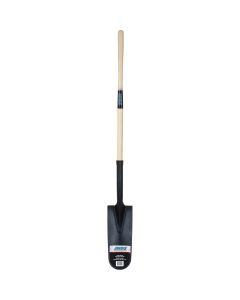 Drain Spade Shovel, Tempered Steel, 14" x 6" Blade, 46" Straight Handle