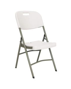 Folding Chairs, Polyethylene, White, 350 lbs. Weight Capacity — Supply Solution