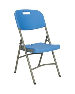 Folding Chair, Polyethylene, Blue, 350 lbs. Weight Capacity — Supply Solution